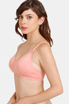Rosaline Everyday Double Layered Non-Wired 3/4th Coverage  T-Shirt Bra - Candlelight Peach — thumbnail 3